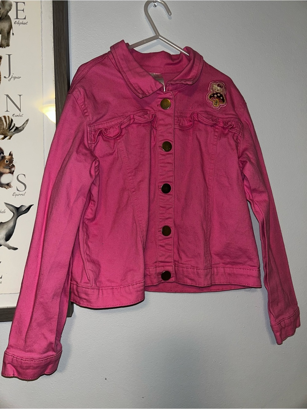 Kids Pink Hello Kitty Denim Jacket